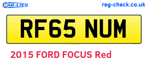 RF65NUM are the vehicle registration plates.
