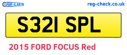 S321SPL are the vehicle registration plates.