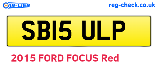 SB15ULP are the vehicle registration plates.