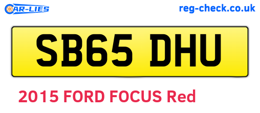 SB65DHU are the vehicle registration plates.
