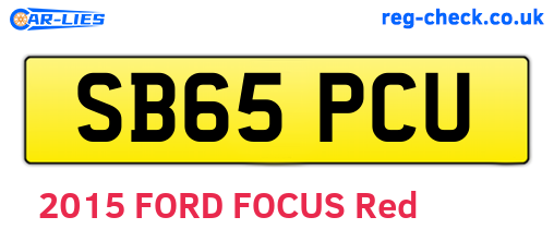 SB65PCU are the vehicle registration plates.