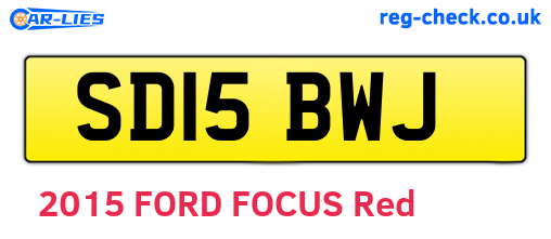 SD15BWJ are the vehicle registration plates.