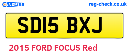 SD15BXJ are the vehicle registration plates.