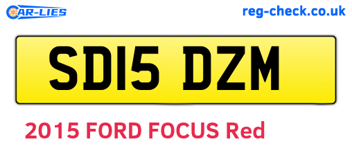 SD15DZM are the vehicle registration plates.