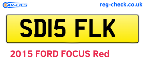 SD15FLK are the vehicle registration plates.