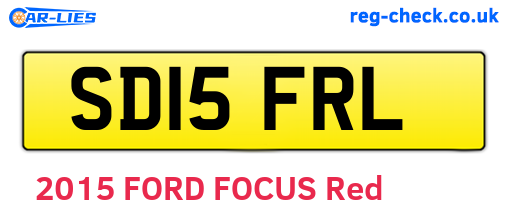 SD15FRL are the vehicle registration plates.