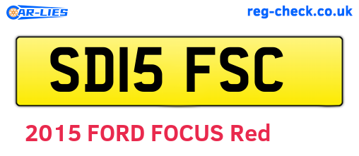 SD15FSC are the vehicle registration plates.