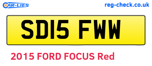 SD15FWW are the vehicle registration plates.