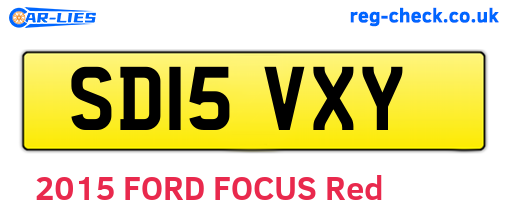 SD15VXY are the vehicle registration plates.