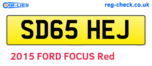 SD65HEJ are the vehicle registration plates.