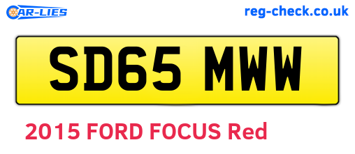 SD65MWW are the vehicle registration plates.