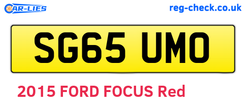 SG65UMO are the vehicle registration plates.
