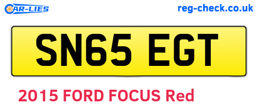 SN65EGT are the vehicle registration plates.