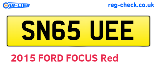 SN65UEE are the vehicle registration plates.