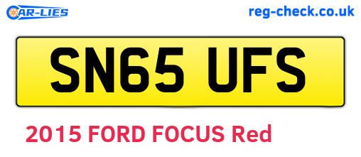 SN65UFS are the vehicle registration plates.