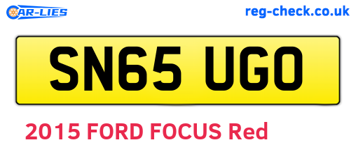 SN65UGO are the vehicle registration plates.