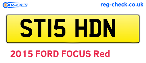 ST15HDN are the vehicle registration plates.
