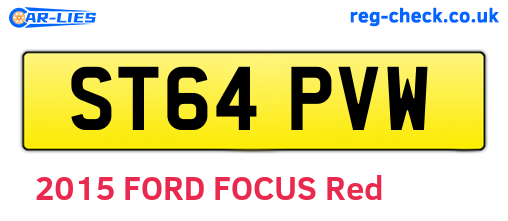 ST64PVW are the vehicle registration plates.