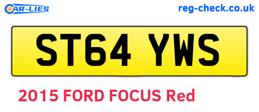 ST64YWS are the vehicle registration plates.