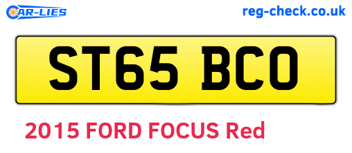 ST65BCO are the vehicle registration plates.