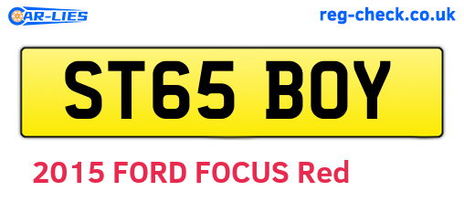 ST65BOY are the vehicle registration plates.