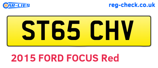 ST65CHV are the vehicle registration plates.