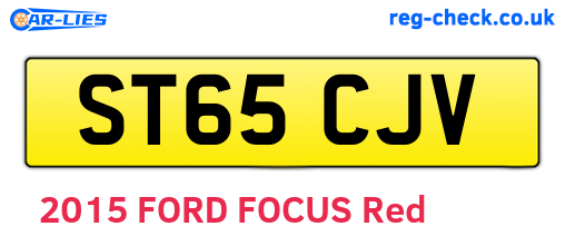 ST65CJV are the vehicle registration plates.
