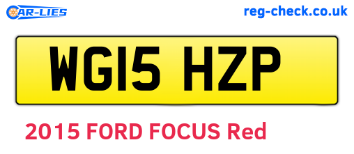 WG15HZP are the vehicle registration plates.