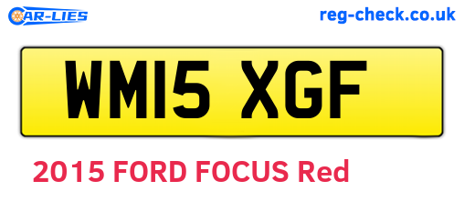 WM15XGF are the vehicle registration plates.