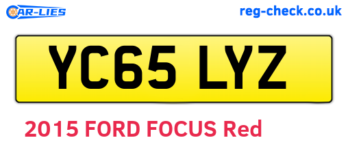YC65LYZ are the vehicle registration plates.
