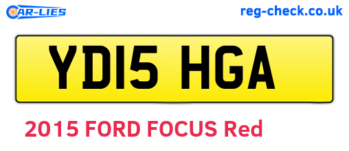 YD15HGA are the vehicle registration plates.