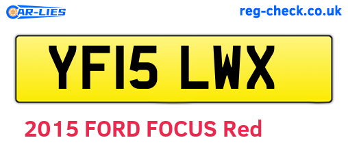 YF15LWX are the vehicle registration plates.