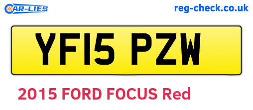 YF15PZW are the vehicle registration plates.