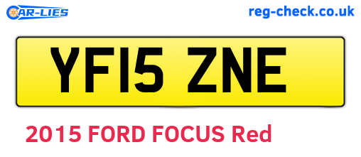 YF15ZNE are the vehicle registration plates.