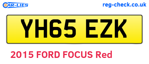 YH65EZK are the vehicle registration plates.