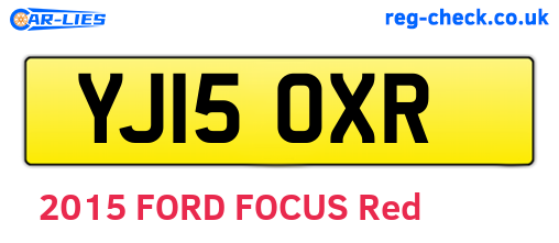 YJ15OXR are the vehicle registration plates.