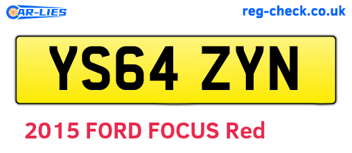 YS64ZYN are the vehicle registration plates.