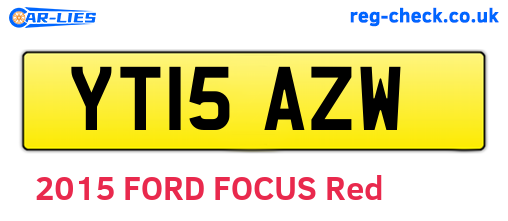 YT15AZW are the vehicle registration plates.