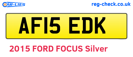 AF15EDK are the vehicle registration plates.
