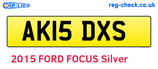 AK15DXS are the vehicle registration plates.