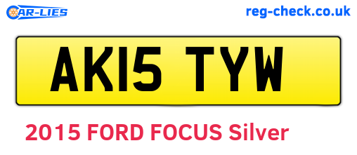 AK15TYW are the vehicle registration plates.