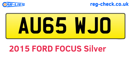 AU65WJO are the vehicle registration plates.