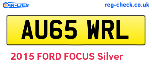 AU65WRL are the vehicle registration plates.
