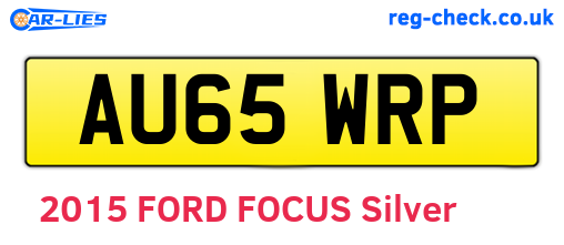 AU65WRP are the vehicle registration plates.