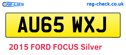 AU65WXJ are the vehicle registration plates.