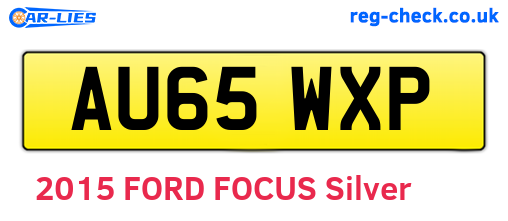 AU65WXP are the vehicle registration plates.