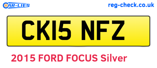 CK15NFZ are the vehicle registration plates.
