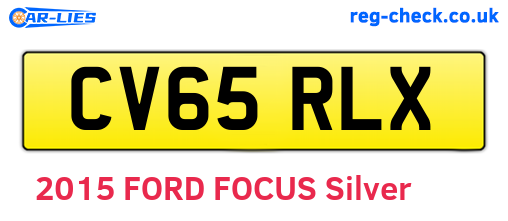 CV65RLX are the vehicle registration plates.