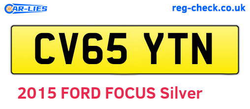 CV65YTN are the vehicle registration plates.
