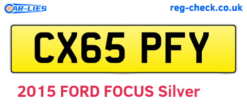 CX65PFY are the vehicle registration plates.